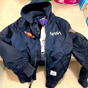 alpha industries NASA jacket M size navy